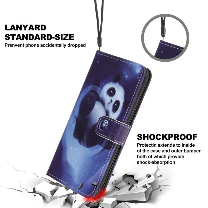 iPhone 12 Panda Space Lanyard Case