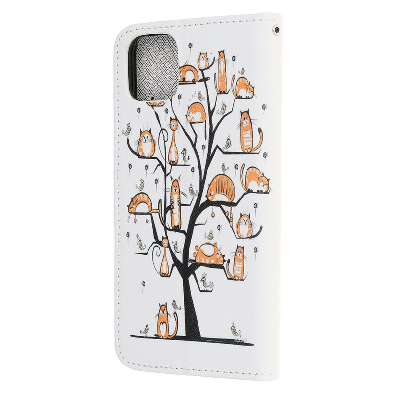 iPhone 12 Funky Cats Lanyard Case