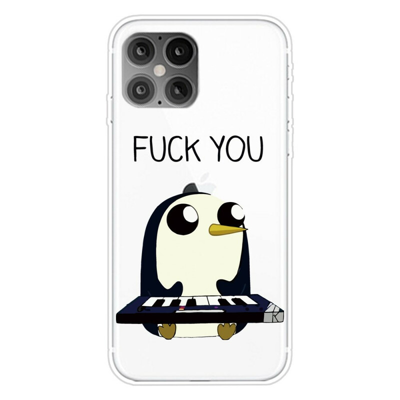 Hoesje iPhone 12 Penguin Fuck You