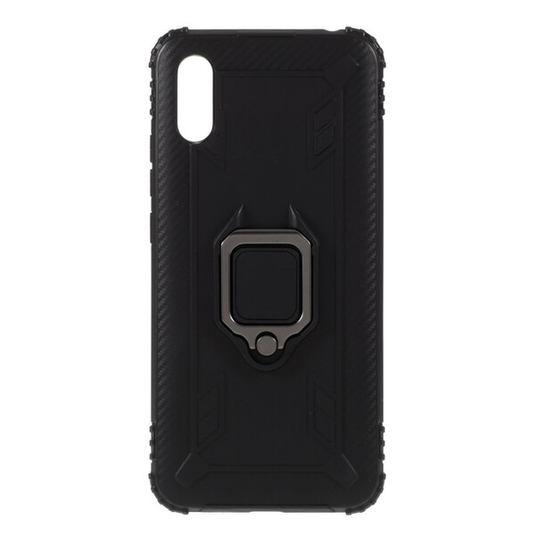 Xiaomi Redmi 9A Ring stijl Carbon Fibre Case