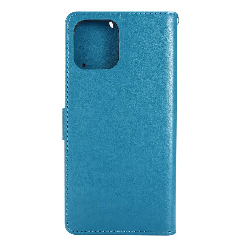 Case iPhone 12 Pro Max Vlinders en Bloemen Lanyard