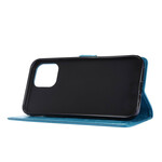 Case iPhone 12 Pro Max Vlinders en Bloemen Lanyard