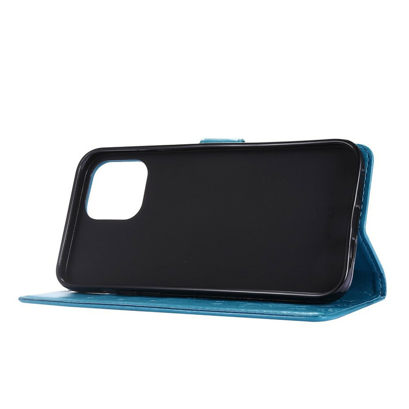 Case iPhone 12 Pro Max Vlinders en Bloemen Lanyard