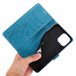 Case iPhone 12 Pro Max Vlinders en Bloemen Lanyard