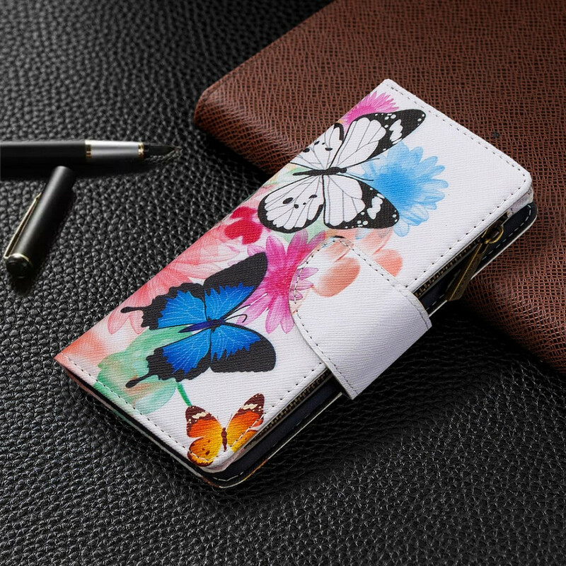 Huawei P40 Lite E / Y7p Zipped Pocket Vlinders