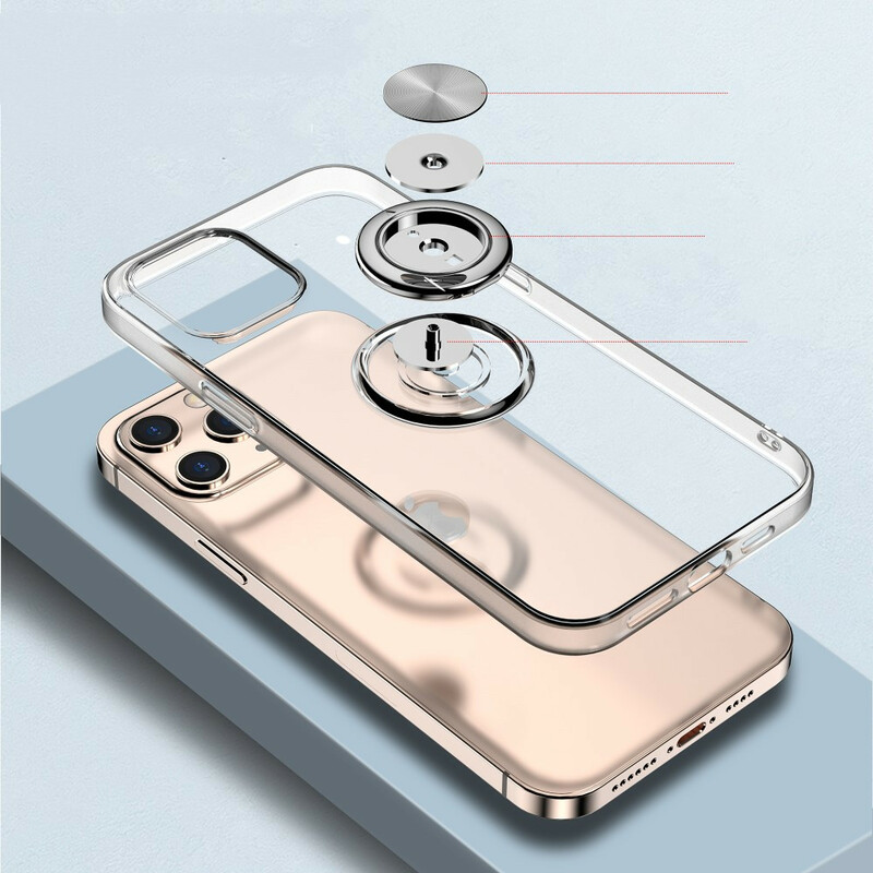 iPhone 12 Pro Max Clear Case met Ring Ondersteuning