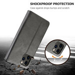 Beschermhoes voor iPhone 12 Pro Max LC.IMEEKE Leder effect