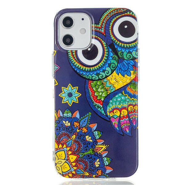 Case iPhone 12 Max / 12 Pro Uil Mandala Fluorescerende