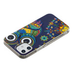 Case iPhone 12 Max / 12 Pro Uil Mandala Fluorescerende