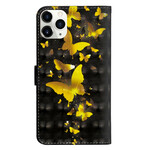 Case iPhone 12 Max / 12 Pro Light Spot Gele Vlinders
