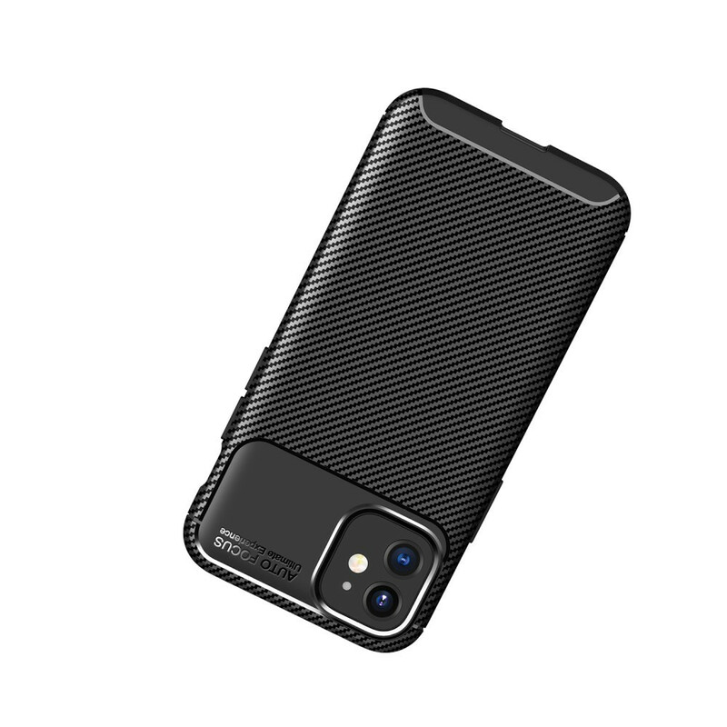 iPhone 12 Max / 12 Pro Flexibele Carbon Fiber Textuur Case