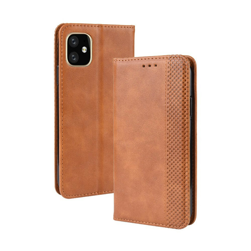 Flip Cover iPhone 12 Max / 12 Pro Leder Effect Vintage Stijlvol