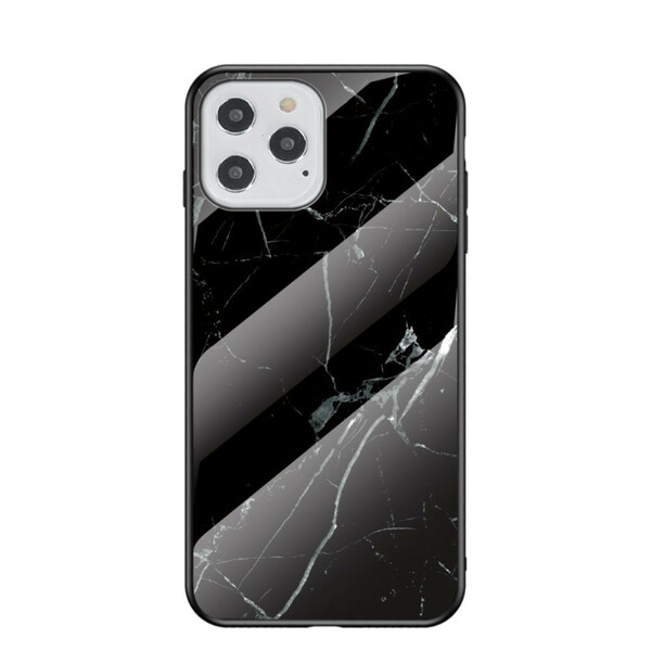 iPhone 12 Max / 12 Pro geval marmeren kleuren gehard glas
