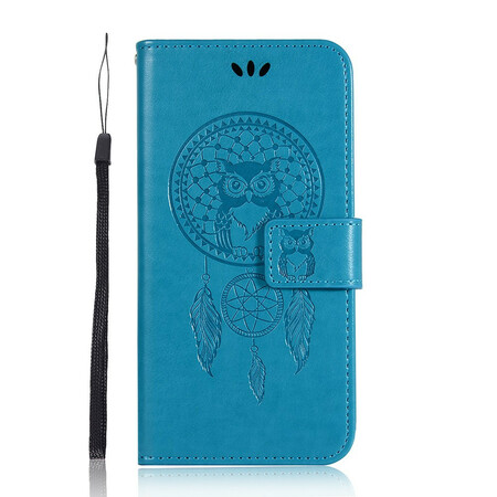 Honor 9A Leder Effect Dromenvanger Uil Hoesje
