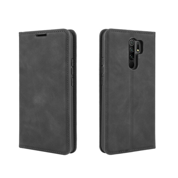 Flip Cover Xiaomi Redmi 9 Zacht Leder Effect