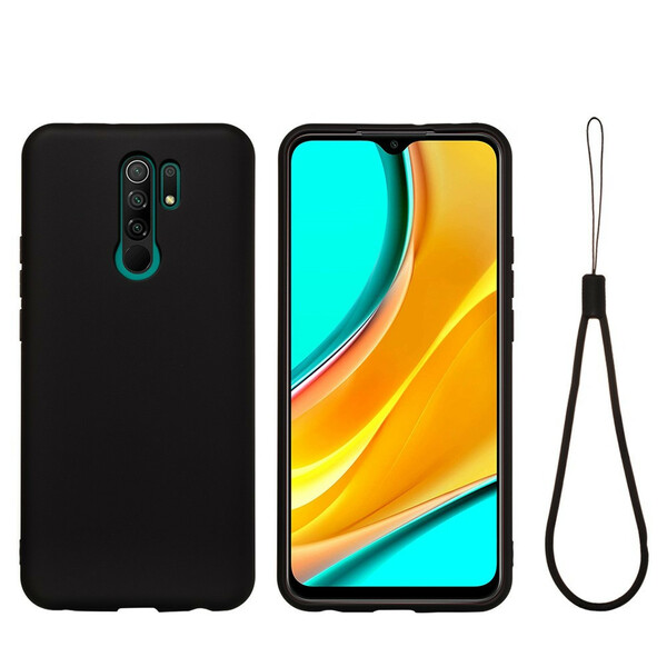 Xiaomi Redmi 9 Liquid Silicone Hoesje Met Koord