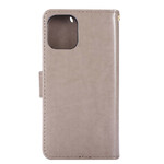 Case iPhone 12 Vlinders en Bloemen Lanyard