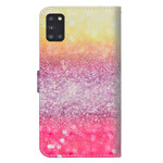 Samsung Galaxy A31 Glitter Cover Magenta's