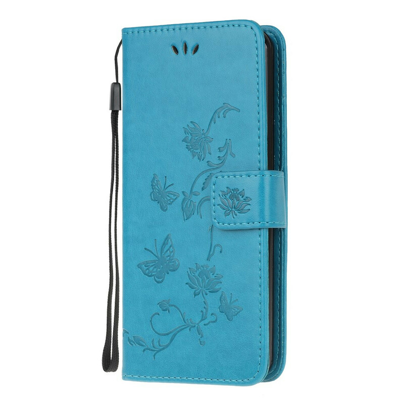 Samsung Galaxy A31 Vlinders en Bloemen Strap Case