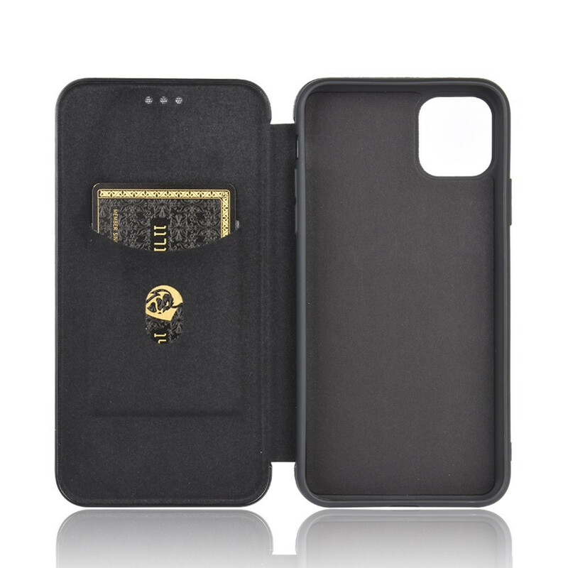 Flip Cover iPhone 12 Max / 12 Pro Koolstofvezel