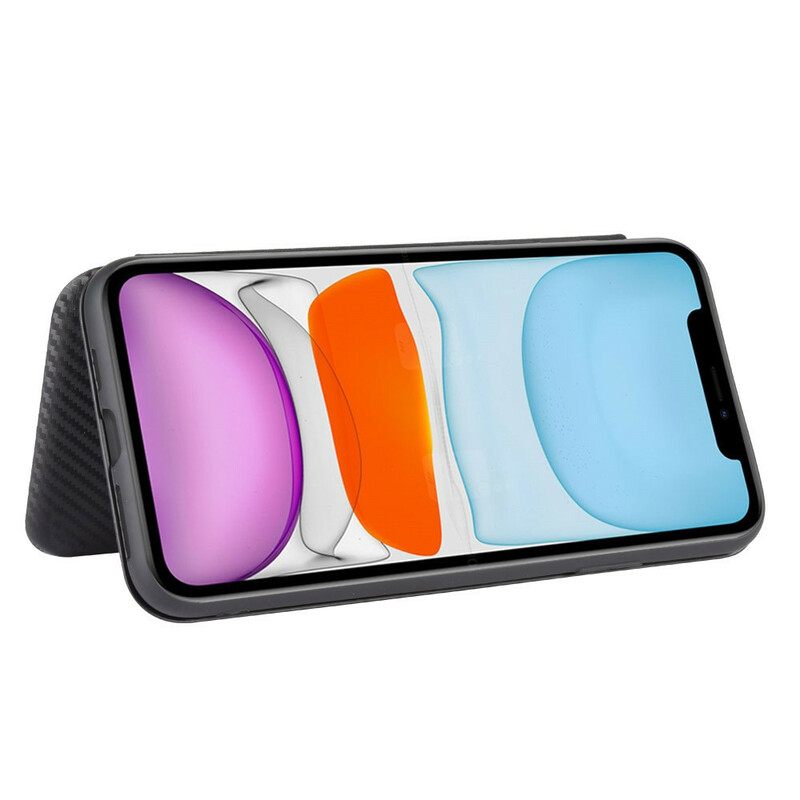 Flip Cover iPhone 12 Max / 12 Pro Koolstofvezel
