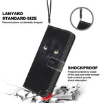 Samsung Galaxy A31 zwart kat oog riemen geval Samsung Galaxy A31 zwart kat oog riemen geval