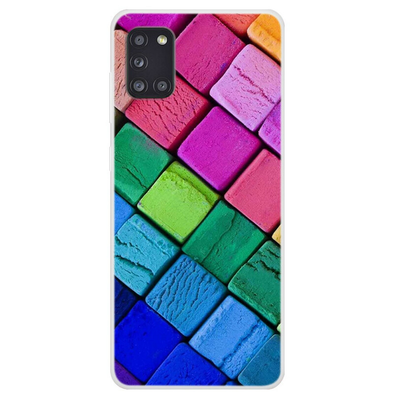Samsung Galaxy A31 Hoesje Gekleurde Kubussen