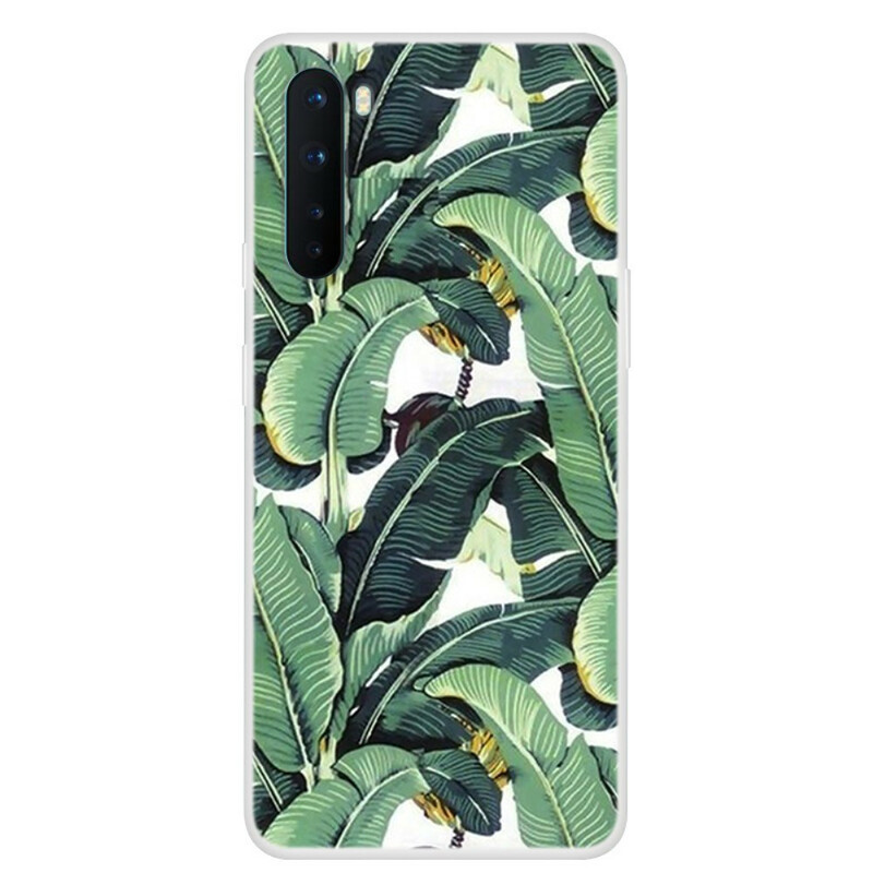 OnePlus North Clear Multi Leaf Green Case