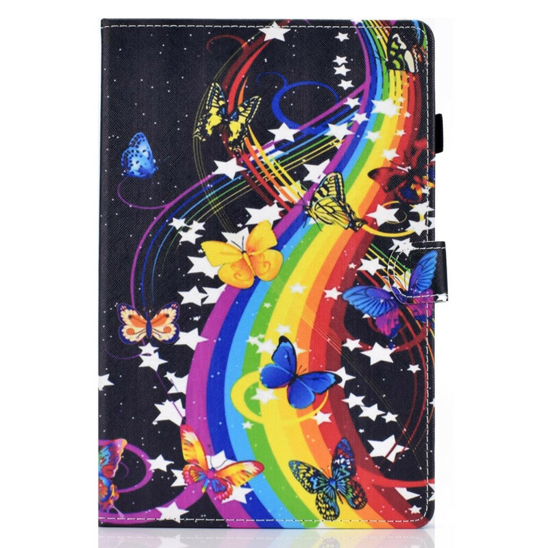 iPad Air 10.9" (2020) Regenboog Vlinders Hoesje