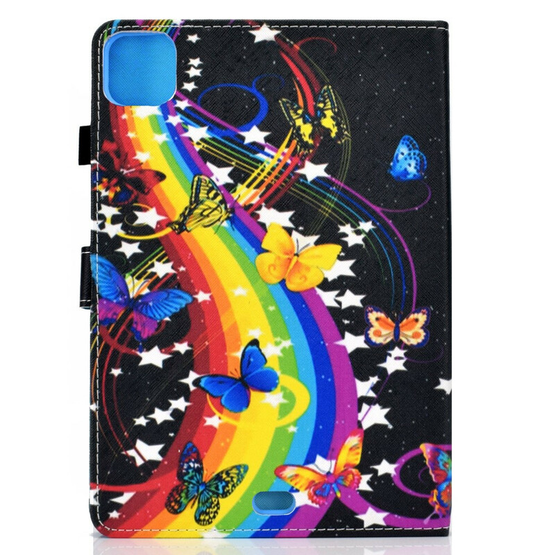 iPad Air 10.9" (2020) Regenboog Vlinders Hoesje