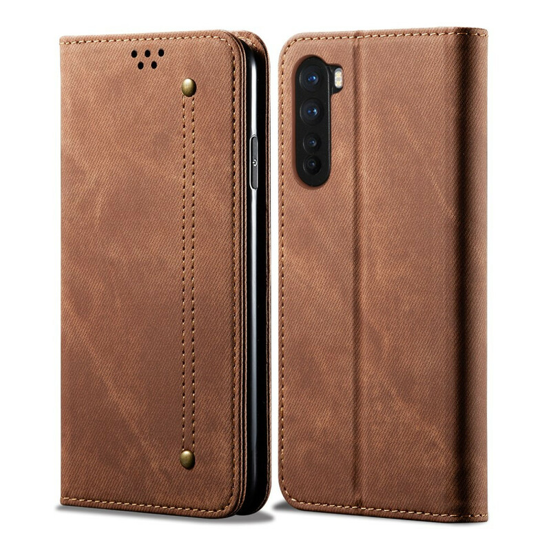 Flip Cover OnePlus Nord Kunstleer Jeans Textuur