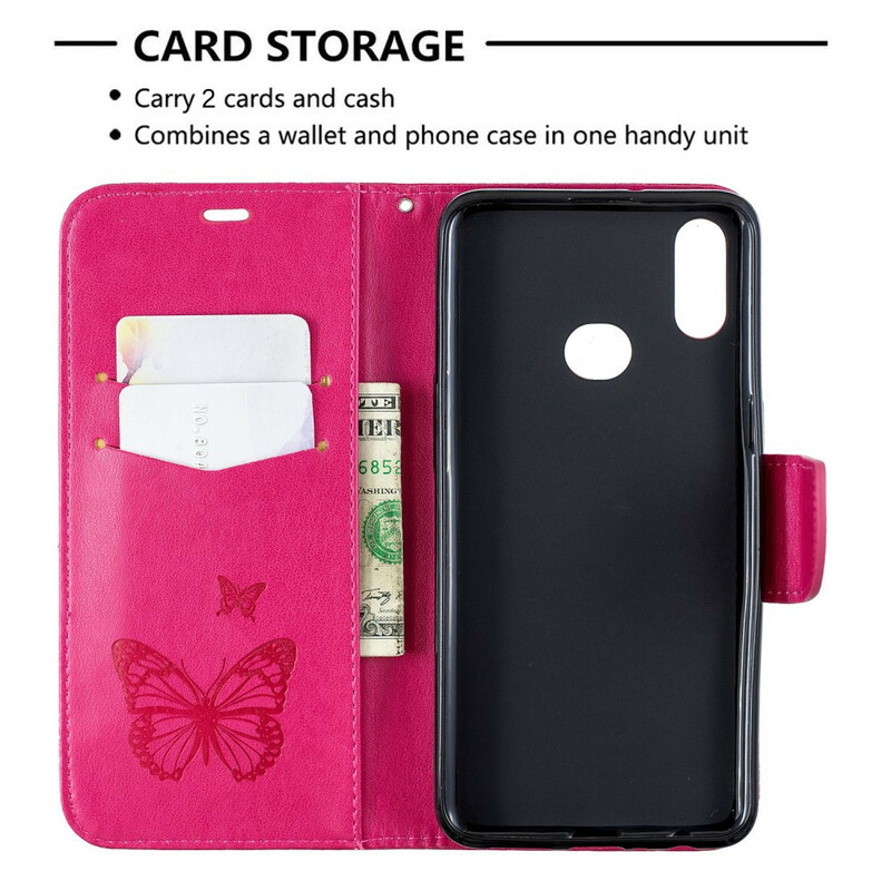 Samsung Galaxy A10s Hoesje De Vlinders in de Vlucht met Koord