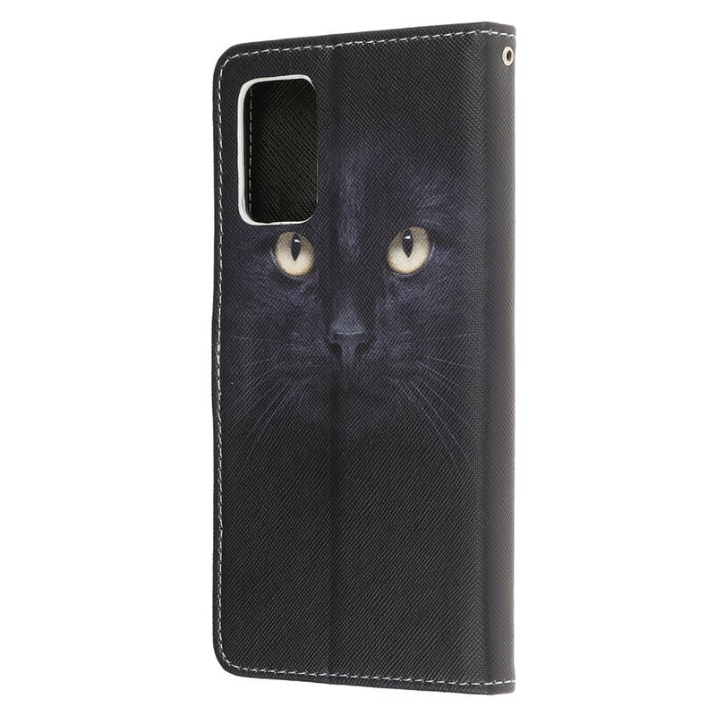 Samsung Galaxy S20 FE Zwart Kattenoog Koord Hoesje