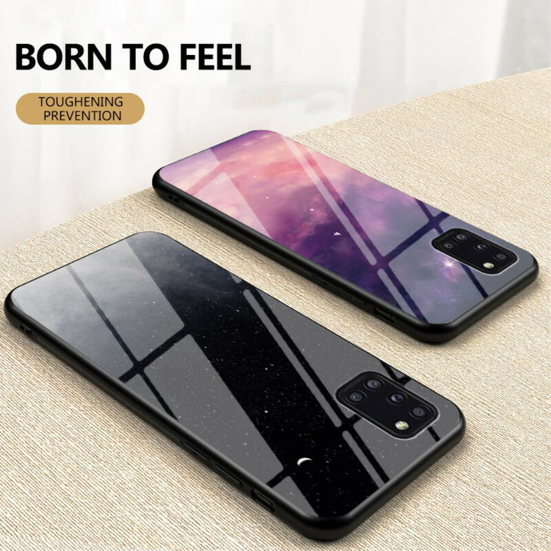 Samsung Galaxy A31 gehard glas case schoonheid