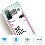 Samsung Galaxy S20 FE Case Boarding Pass naar Seoul