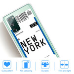 Samsung Galaxy S20 FE Case Boarding Pass naar New York