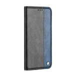 Flip cover Samsung Galaxy S20 Ultra Tweekleurig Leder Effect