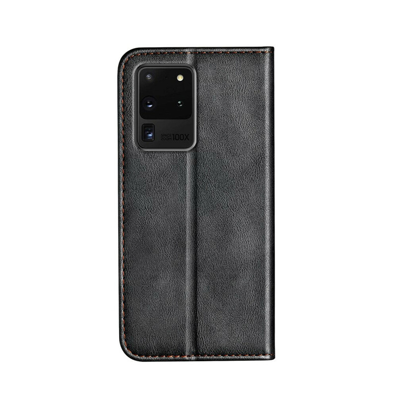 Flip cover Samsung Galaxy S20 Ultra Tweekleurig Leder Effect