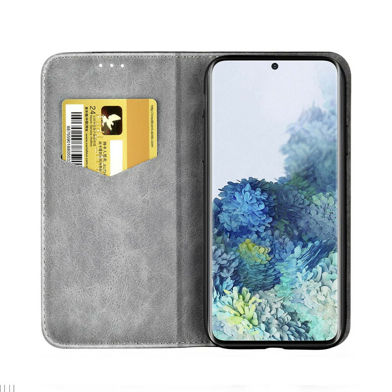 Flip cover Samsung Galaxy S20 Ultra Tweekleurig Leder Effect