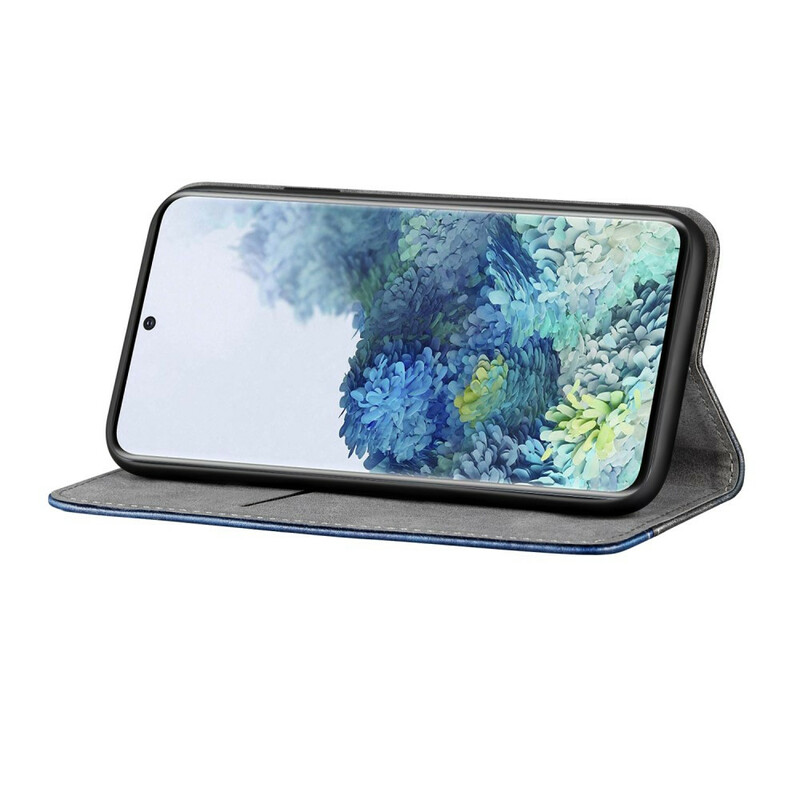 Flip cover Samsung Galaxy S20 Ultra Tweekleurig Leder Effect
