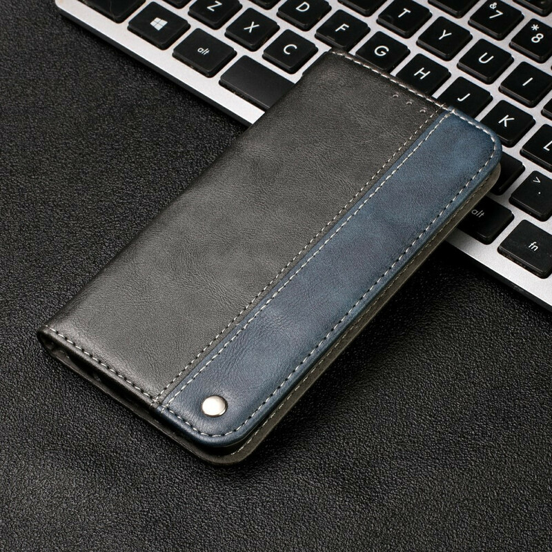 Flip cover Samsung Galaxy S20 Ultra Tweekleurig Leder Effect