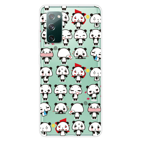 Samsung Galaxy S20 FE Duidelijk Geval Grappige Panda's