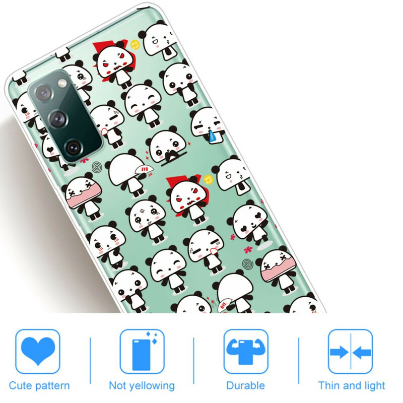 Samsung Galaxy S20 FE Duidelijk Geval Grappige Panda's