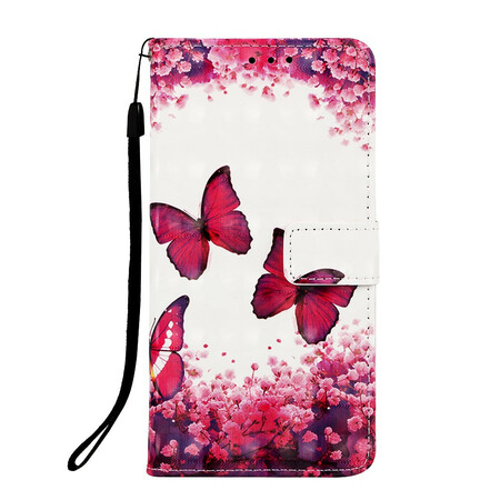 Samsung Galaxy S10 5G Hoesje Rood Vlinders