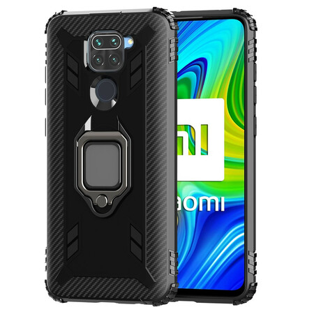 Xiaomi Redmi Note 9 Ring en Carbon Fibre Case