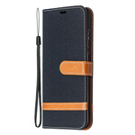 Samsung Galaxy S20 FE stof en leer effect riem case