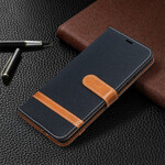 Samsung Galaxy S20 FE stof en leer effect riem case