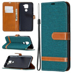 Xiaomi redmi Note 9 stof en leer effect case