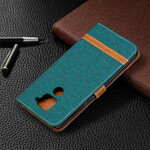 Xiaomi redmi Note 9 stof en leer effect case