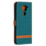 Xiaomi redmi Note 9 stof en leer effect case